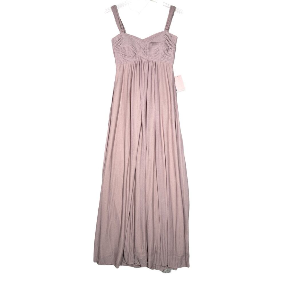 Birdy Grey Dress Womens Medium Maria Mauve Chiffon Bridesmaid Formal Pageant